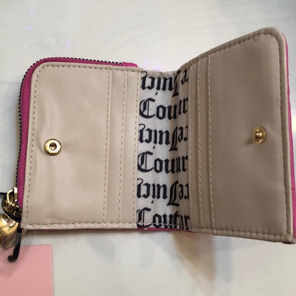 Juicy Couture Juicy Pink Upgrade U L-Zip Faux Leather Card Case NWT - Picture 10 of 16
